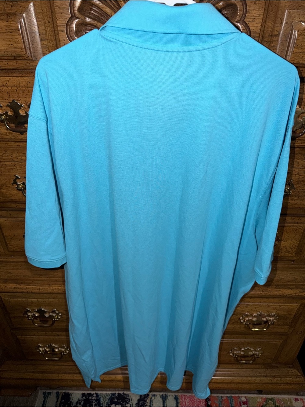 St. John's Bay Men's Aqua Blue Polo Shirt - Picture 2 of 4
